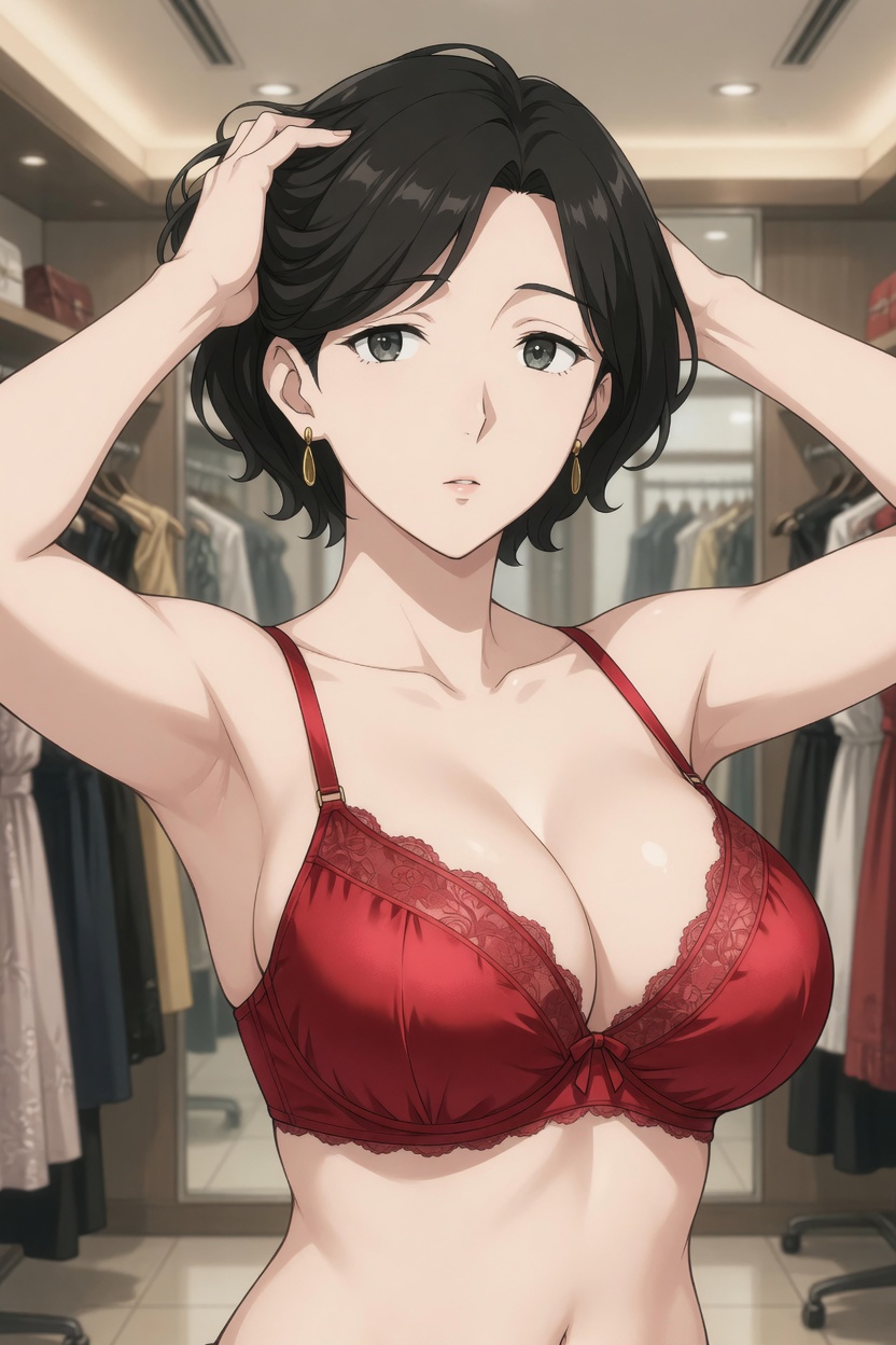 両手アップ 赤